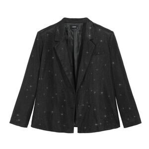 NWT Cider Glitter Notched Collar Glam Oversized Blazer